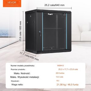Szafa serwerowa wisząca 64x60x45cm 6