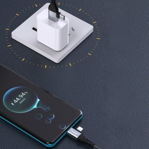 Kabel USB Dudao USB-A + USB-C - USB-C + Lightning 1 m Czarny (6976625334797) 6