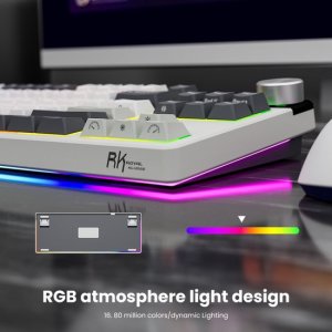 ROYAL KLUDGE RK S85 White Night Gaming Keyboard Beige switch 3