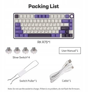 ROYAL KLUDGE R75 Blackberry Mousse Gaming Keyboard K silver switch 8