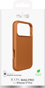 Etui silikonowe Pure Icon Mag Pro Liquid Silicone na iPhone 17 Pro kompatybilne z MagSafe, z ochroną aparatu i aluminiowymi przyciskami - pomarańczowe 2