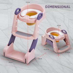 Nakładka Na Sedes Z Drabinką Antypoślizgową Dla Dzieci Różowy Nocnik Wc Siedzisko 11