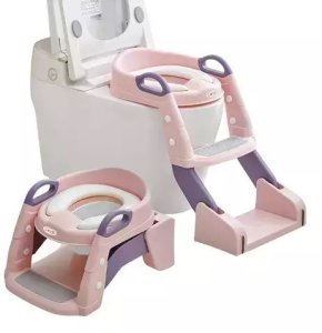 Nakładka Na Sedes Z Drabinką Antypoślizgową Dla Dzieci Różowy Nocnik Wc Siedzisko 15