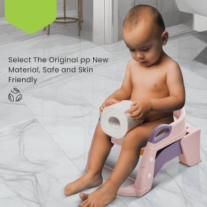 Nakładka Na Sedes Z Drabinką Antypoślizgową Dla Dzieci Różowy Nocnik Wc Siedzisko 6