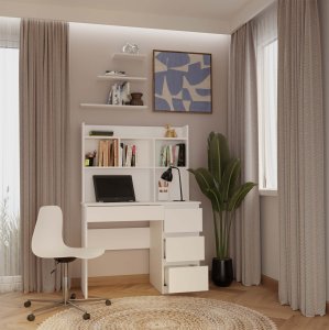 Biurko Białe 98 cm x 51 cm 3