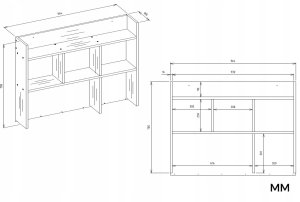 Biurko Białe 98 cm x 51 cm 7