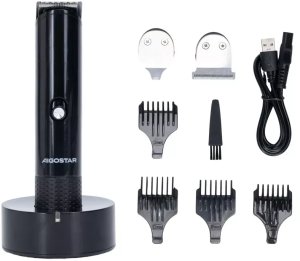 Trymer golarka do włosów zestaw z podstawką 3 ostrzami i grzebieniami 5