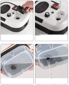 MYJKA PAROWA PAROWNICA CZYŚCIK ODKURZACZ MOP PAROWY DO PODŁOGI OKIEN ZESTAW 9