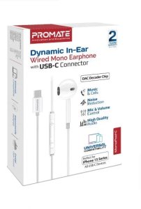 Słuchawki Promate MonoPod Dynamic Mono In-Ear Wired Earphones USB-C / 1.2m 2