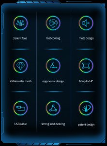 PODSTAWKA PODKŁADKA CHŁODZĄCA POD LAPTOP-A do 16'' 11