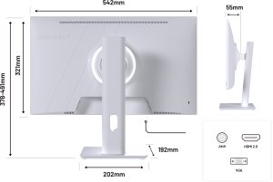 MonitorJapanNextJAPANNEXT 60,5cm JN-I238FHD120F-HSP-W 16:9 HDMI biały FHD 3
