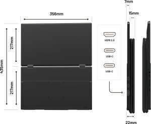 JAPANNEXT 39,6cm JN-DMD-IPS156F Dual-Monitor M-Touch FHD 5