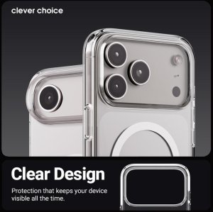 Crong Clear MAG Cover - etui Magsafe do iPhone 17 Pro Max przeźroczyste 2
