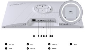 JAPANNEXT 68,5cm JN-IPS270WQHD75F-C65W-HSP-W HDMI/DP WQHD 3