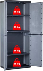 Zestaw szaf gospodarczych KETER/KIS JOLLY SET Dark Grey 2-pak Mała i Duża 3