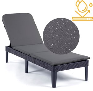 Leżak ogrodowy Keter Jaipur grafit z poduszką Bazkar Premium S49 4