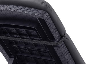 Leżak ogrodowy Keter Jaipur grafit z poduszką Bazkar Premium S49 7