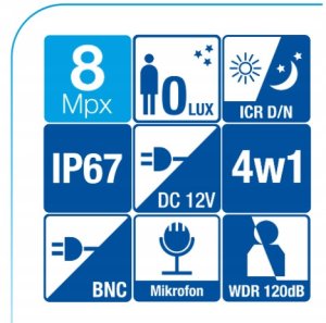 BCS-EA18FWR3(2) Kamera kopułkowa BCS 4w1, 8Mpx 2