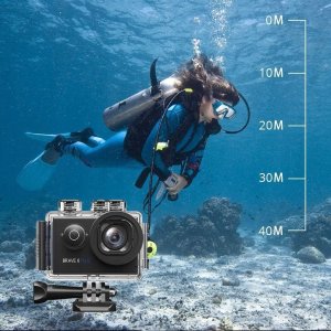 AKASO Brave 6 Plus kamera sportowa 4K30FPS 20MP WiFi ekran dotykowy 4XZoom 8