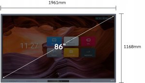 86HD1 METZ Monitor interaktywny 86 cali 4K dotykowy DLED Wi-Fi6 LAN 4GB/32GB 24/7 Android 11 z uchwytem ściennym 12