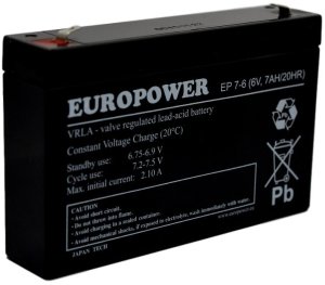 Akumulator EP7-6 EUROPOWER 6V 7AH 4