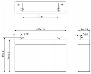 Akumulator EP7-6 EUROPOWER 6V 7AH 5