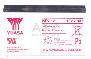 NP7-12 YUASA 7Ah 12V Akumulator AGM 7
