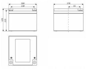 TCL26-12 TECHNOCELL Akumulator AGM 12V 26Ah 4