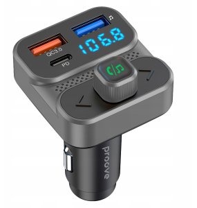 Transmiter FM Bluetooth 5.3 Ładowarka Samochodowa USB Type-C PD 36W Proove / FMLX20120003 / LUXOR SE 2