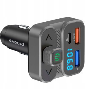 Transmiter FM Bluetooth 5.3 Ładowarka Samochodowa USB Type-C PD 36W Proove / FMLX20120003 / LUXOR SE 3