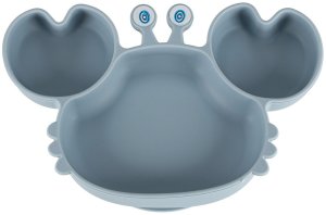 Naczynia silikonowe dla dzieci niemowląt krab zestaw 9 elementów niebieskie Kik Sp. z o. o. Sp. k. 2