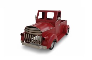 Ozdoba metalowa Samochód czerwony 49 cm 3