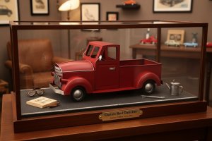 Ozdoba metalowa Samochód czerwony 49 cm 8