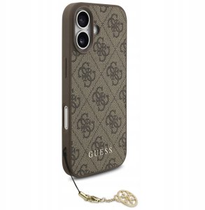Etui Guess 4G Charms Collection MagSafe do iPhone 17 brązowy 3