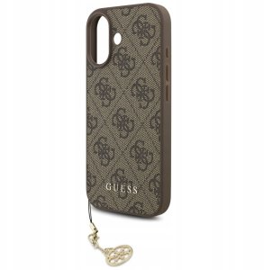 Etui Guess 4G Charms Collection MagSafe do iPhone 17 brązowy 5