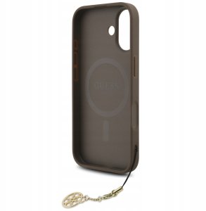 Etui Guess 4G Charms Collection MagSafe do iPhone 17 brązowy 6