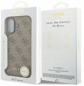 Etui Guess 4G Charms Collection MagSafe do iPhone 17 brązowy 7