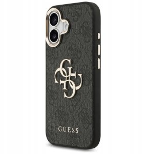 Etui Guess 4G Big 4G Classic Logo do iPhone 17 czarny złoty 3