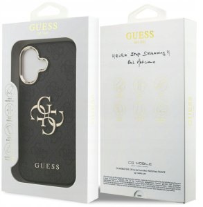 Etui Guess 4G Big 4G Classic Logo do iPhone 17 czarny złoty 8