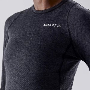 Damski zestaw bielizny termoaktywnej Craft CORE WOOL MERINO SET W BLACK MELANGE black melange rozmiar L 3