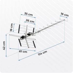 Antena RTV Berdsen Antena zewnętrzna kierunkowa TV ultra HD 4K BD-951 3