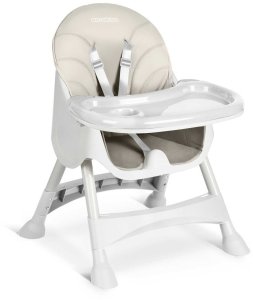 Krzesełko do karmienia ze stolikiem + śliniaczek Milo Ricokids szary 3