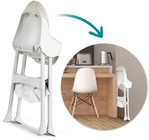 Krzesełko do karmienia ze stolikiem + śliniaczek Milo Ricokids szary 7