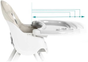 Krzesełko do karmienia ze stolikiem + śliniaczek Milo Ricokids szary 10