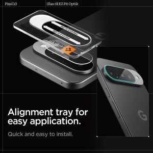 Spigen Glass tR EZ Fit Optik 2 Pack, crystal clear - Google Pixel 10 15