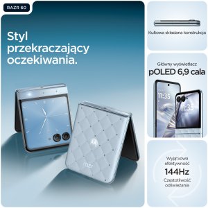 Smartfon Motorola Razr 60 5G 8/256GB Niebieski  (PB860055SE) 5