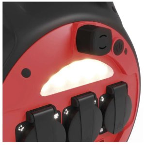 Emos Przedłużacz bębnowy mrozoodporny Emos P08520W 20m 4 gniazda 230V 13A 1,5mm2 silikon IP44 niebieski 7