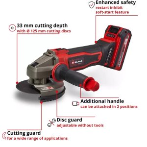 4431190 TE-AG 18/125-2 Li (1x4,0 Ah) SZLIFIERKA KĄTOWA AKU 3