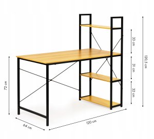 Biurko ModernHome Beżowe 120 cm x 64 cm 12