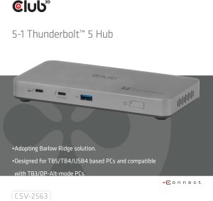 Stacja/replikator Club 3D CLUB3D CSV-2563 huby i koncentratory 2